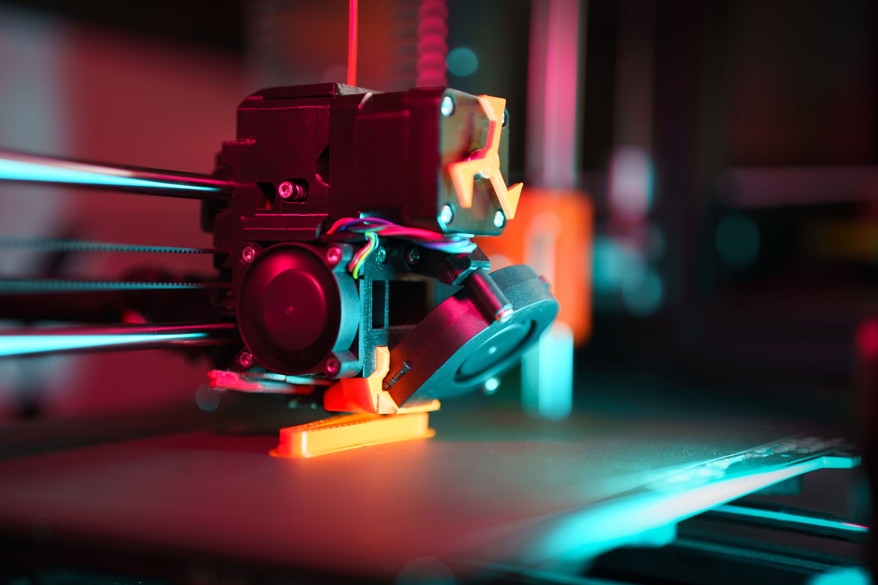 3D printer with manufactured parts